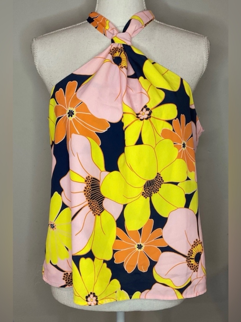 Sanctuary Women’s Floral High Neck Sleeveless Multicolored Tank Top Sz M NWT
